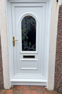 White front door