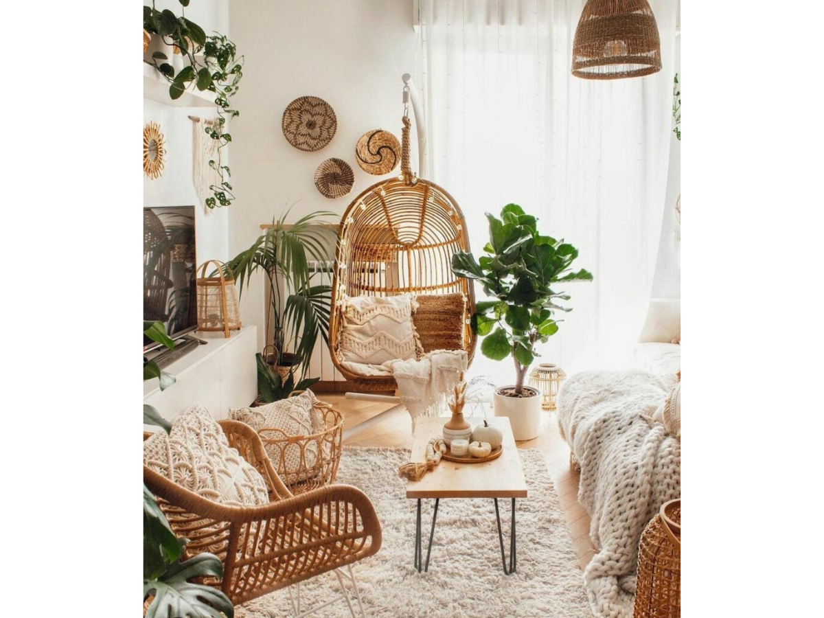 Boho-style living rooms