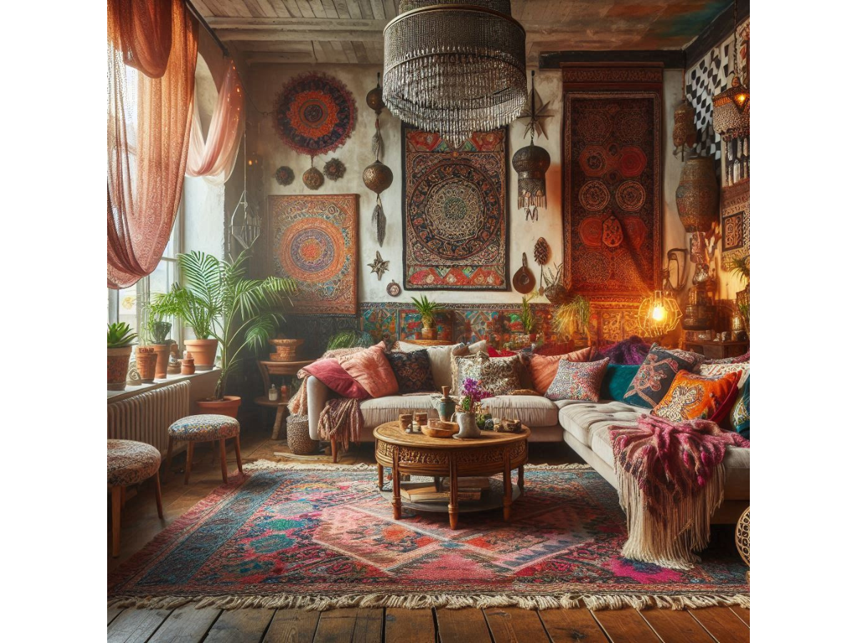 Boho-style living rooms